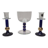 Glass Design Candlesticks And Jar From Flirt, 1990s