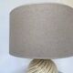 Barbi Ivory and Gold Ceramic Spherical Table Lamp