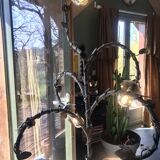 Lampadaire en fer forgé français, tournant du siècle