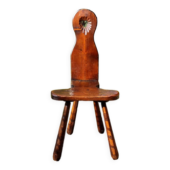 Chaise brutaliste chalet années 50