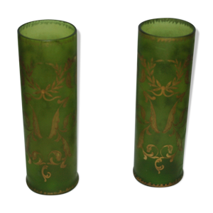 Paire de vases en verre