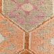 Tapis de couloir turc vintage rose et rouge, 95 x 294 cm