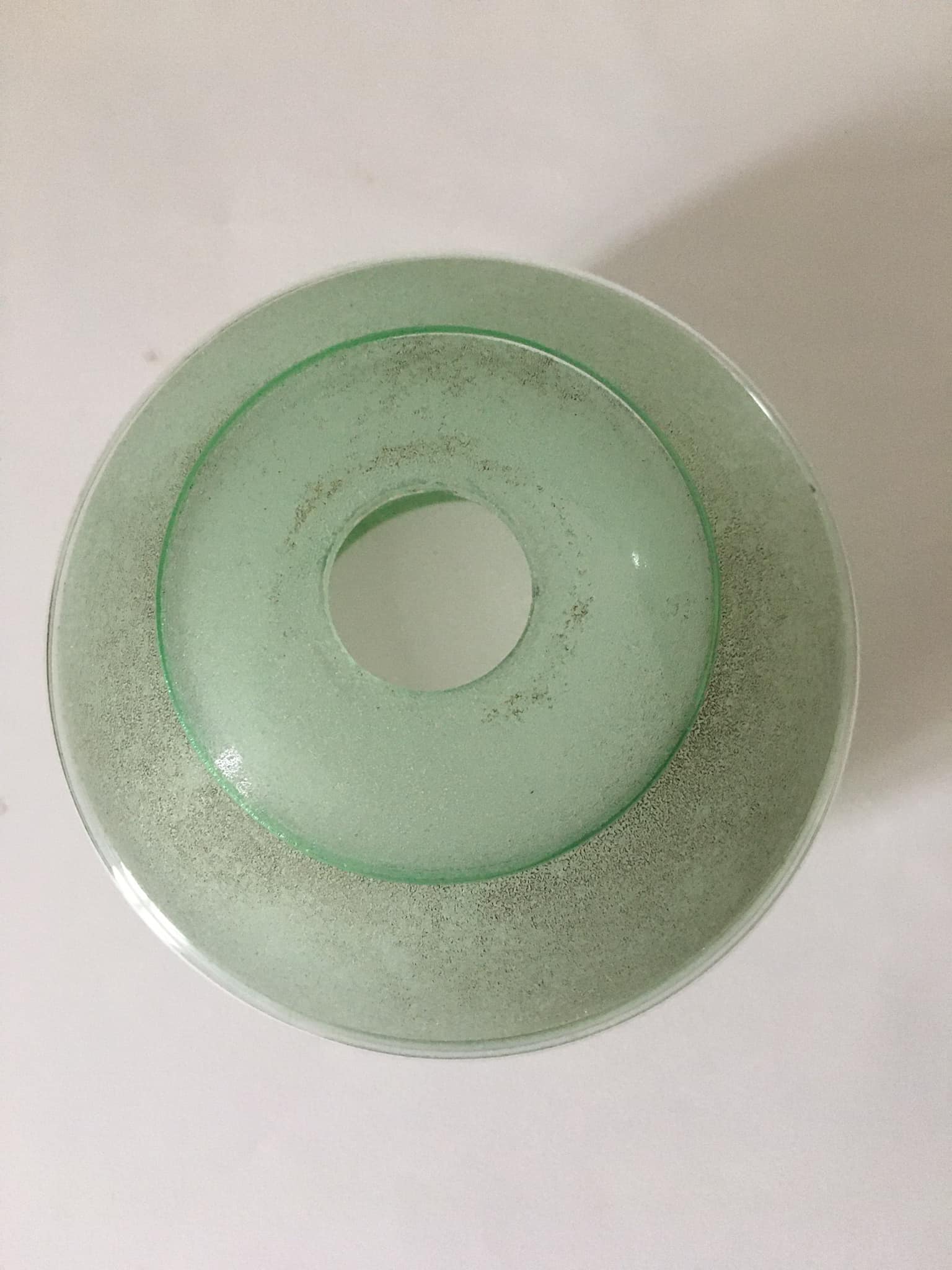 Art-Deco green granite glass globe
