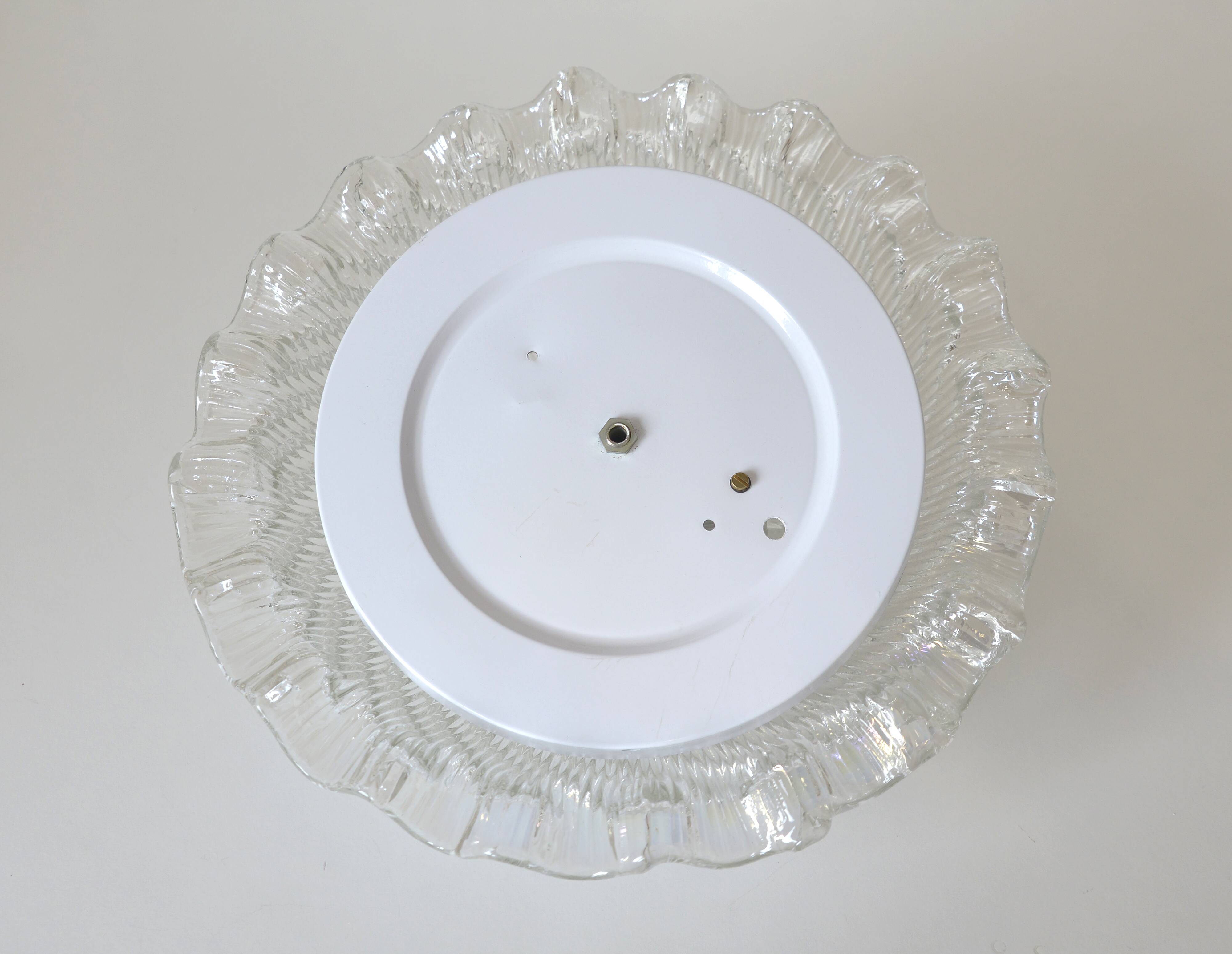 Vintage Murano Glass Sconce: Pearl Glass Wall Lamp / Handmade Flush Mount