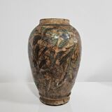 Early 20th century Persian Qajar dynasty pottery vases / bowl / bottle / 1900s