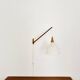 Danish Adjustable Oak Wall Lamp by Uno and Östen Kristiansson
