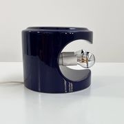 Blue night / mauve ceramic table lamp by Perdomello 70, 1970