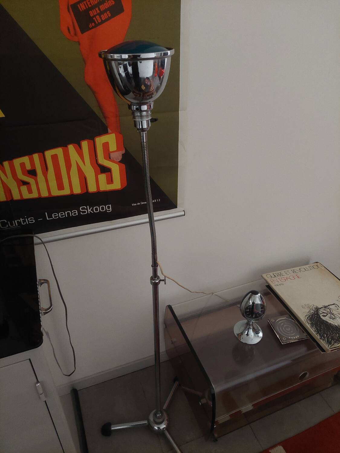 1950s telescopic gooseneck floor lamp