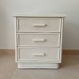 Vintage rattan bedside table from the 70s/80s