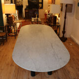 Large marble dining table, 1980s