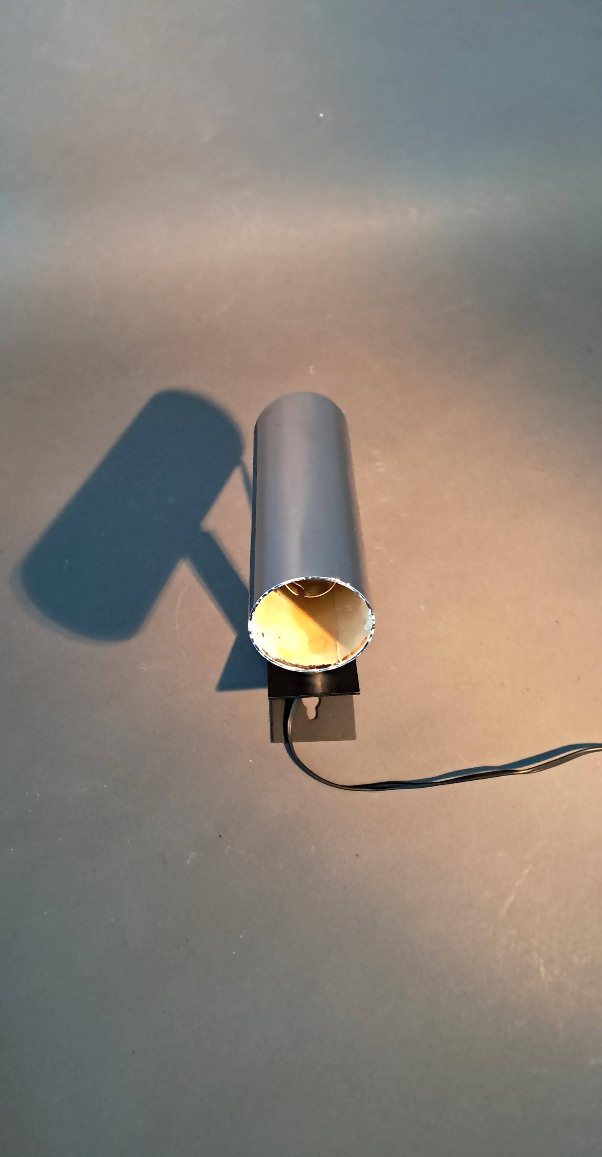 Modernist chrome adjustable clamp spotlight 1960/70.