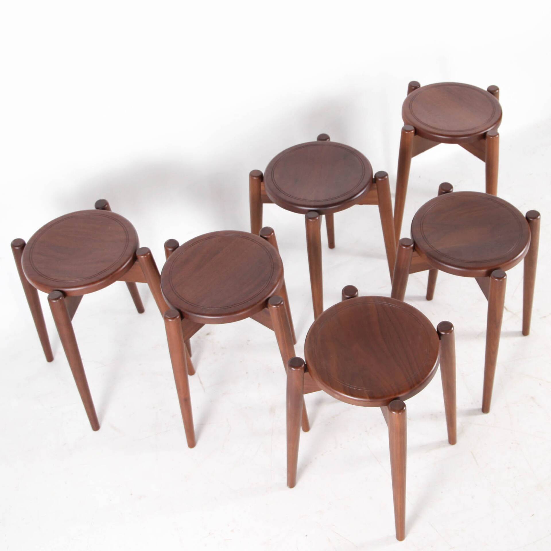 Set of 6 Japanese stools