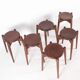 Set of 6 Japanese stools