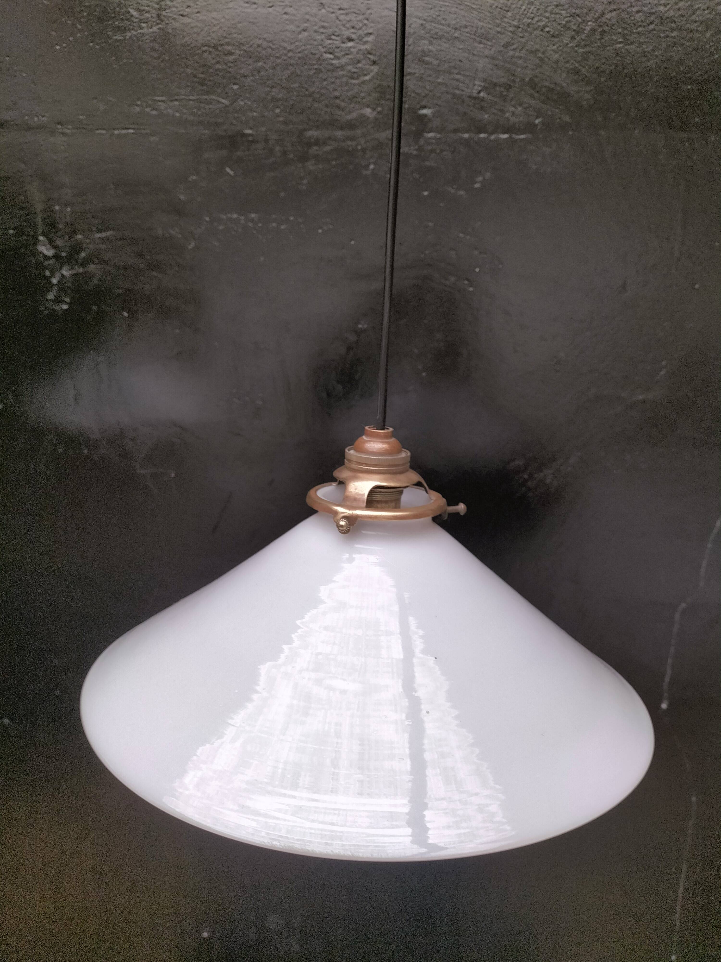 Opaline cone pendants