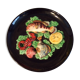 Vallauris trompe-l'oeil plate in slip