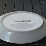 Oval dish in porcelain signed LJ & cie