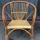 Child rattan chair from the 60s and 70s