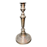 Silver metal candle holder