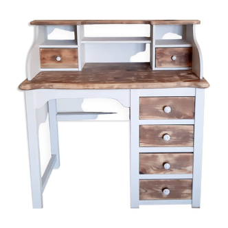 Revamped solid wood desk