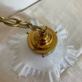 Period suspension lamp 1900 in opaline