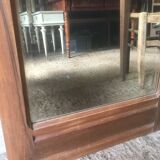 Walnut beveled mirror