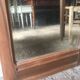 Walnut beveled mirror