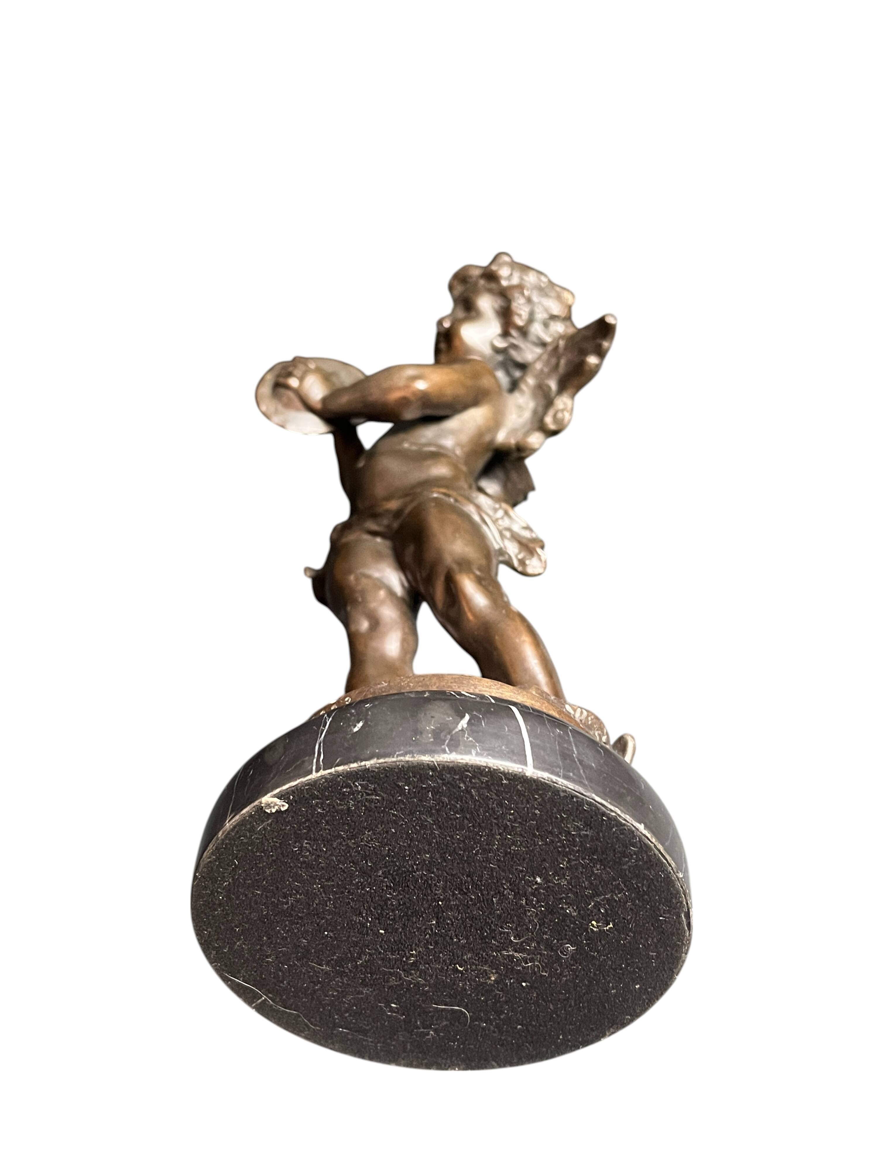 Moreau (after), bronze the angel with cymbals signed 20th century