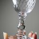 Set of 7 cut crystal port glasses by Baccarat, Richelieu variant.