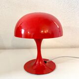 Red metal mushroom lamp