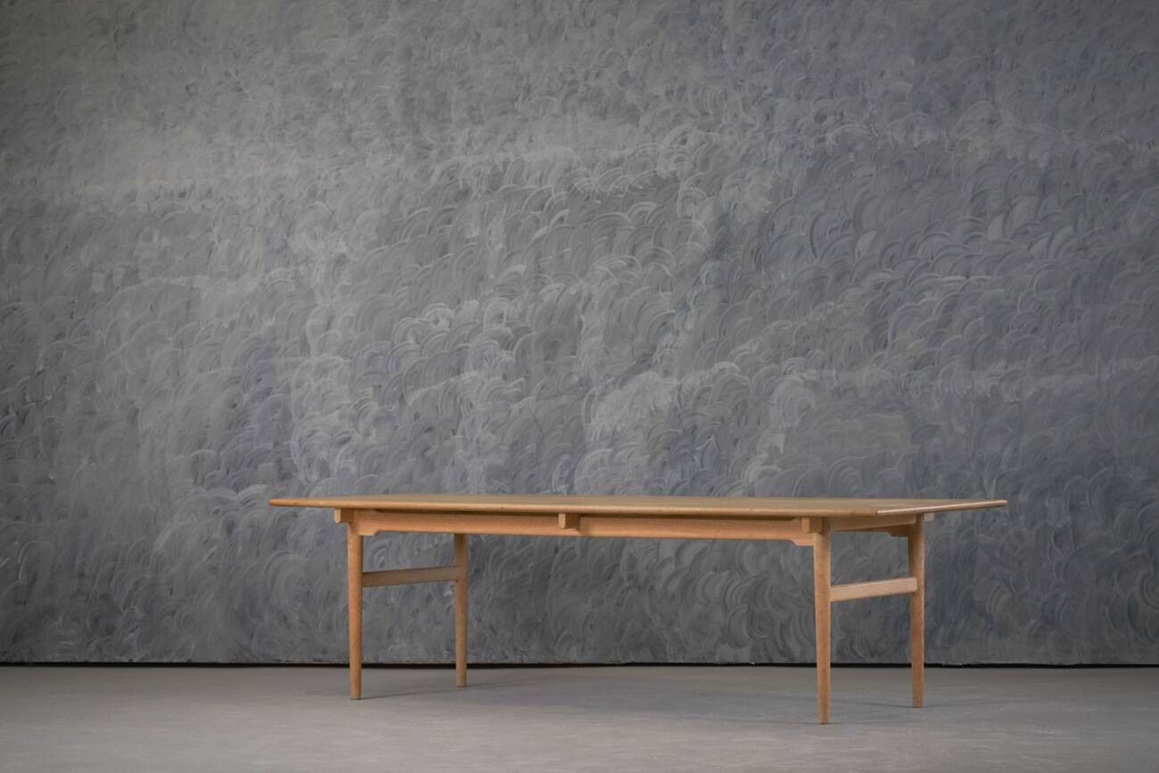 Large Hans J Wegner ‘CH327’ dining table in oak and soap for Carl Hansen & Son Denmark 1960’s