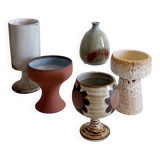 Set of five vintage vases