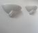 Pair of vintage porcelain wall lights, white, France 1970