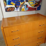 Vintage chest of drawers from the 60s in light wood