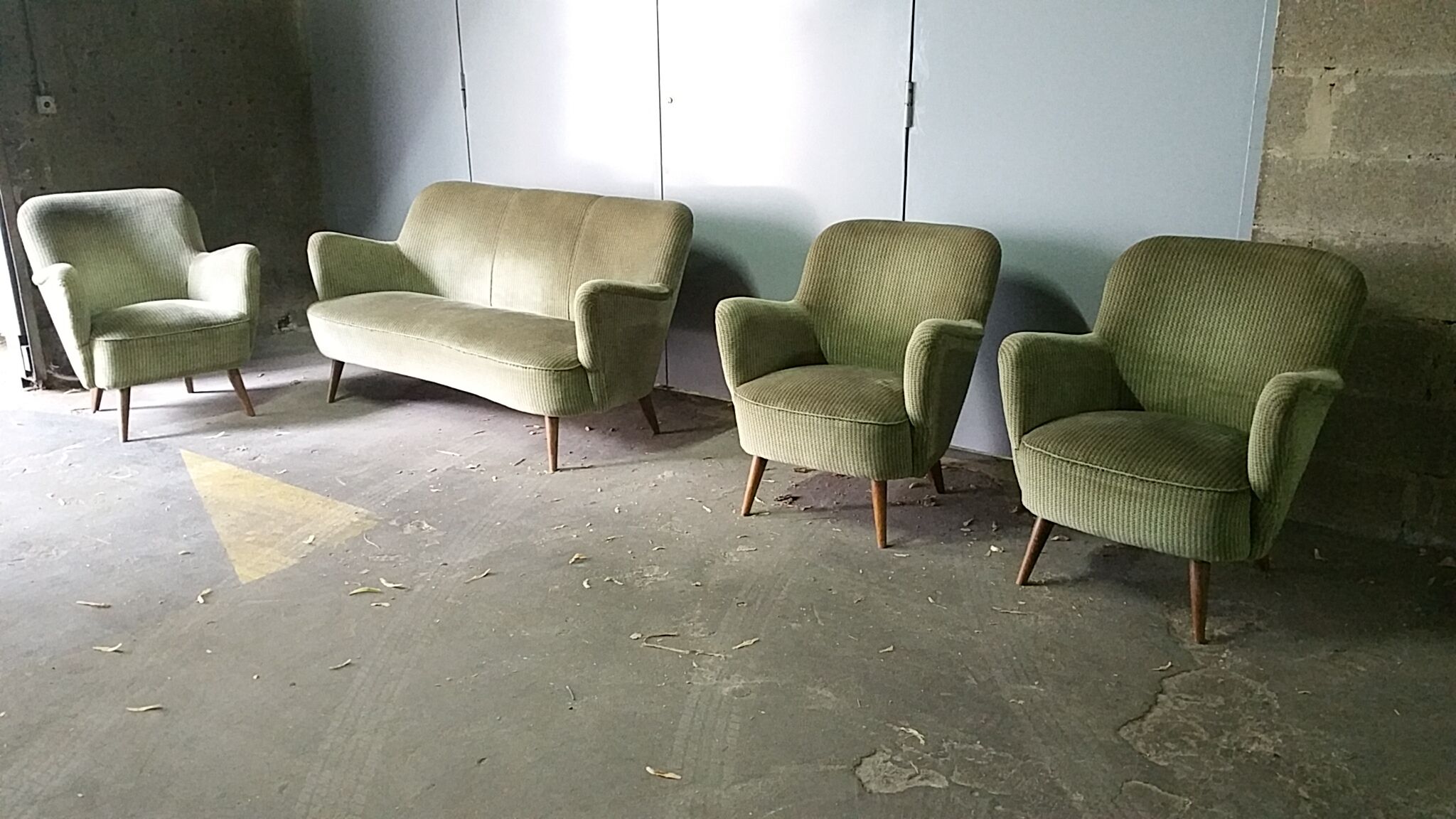 Chair years 50-60 Organic Green vintage