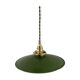 Vintage suspension in electrified green enamelled sheet metal with new