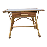 Rattan coffee table with drawer