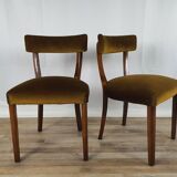 Set of two padded chamber armchairs