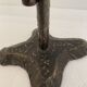 Brutalist Iron Textured Hand Forged Candleholder, Mid-century Modern, 1960s