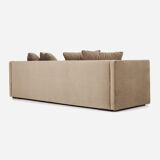 Canapé malmo marron velour, design scandinave
