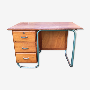 Vintage modernist schoolmaster desk