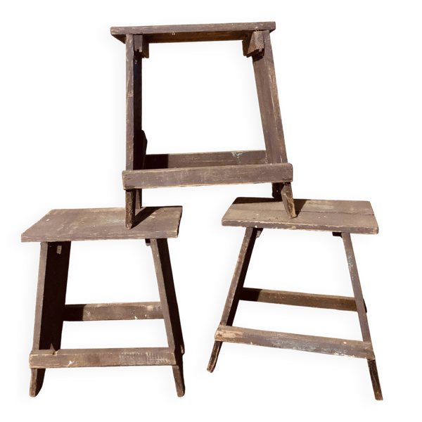 3 tabouret bas bleu gris — Beyit