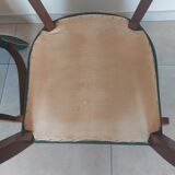 paire de chaises, fauteuils bridges vert foncé
