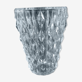 Vintage glass vase decoration diamond tip
