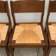 Vintage 1960s solid elm straw chairs
