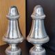 Silver metal salt and pepper shakers