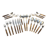 Set of wooden handle cutlery from the 80s Rosfrei