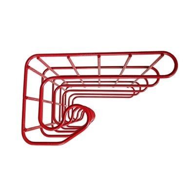 Vintage metal wire Ikea wall shelf RED