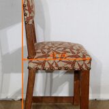 Suite of 4 oak chairs, monastic taste – early twentieth