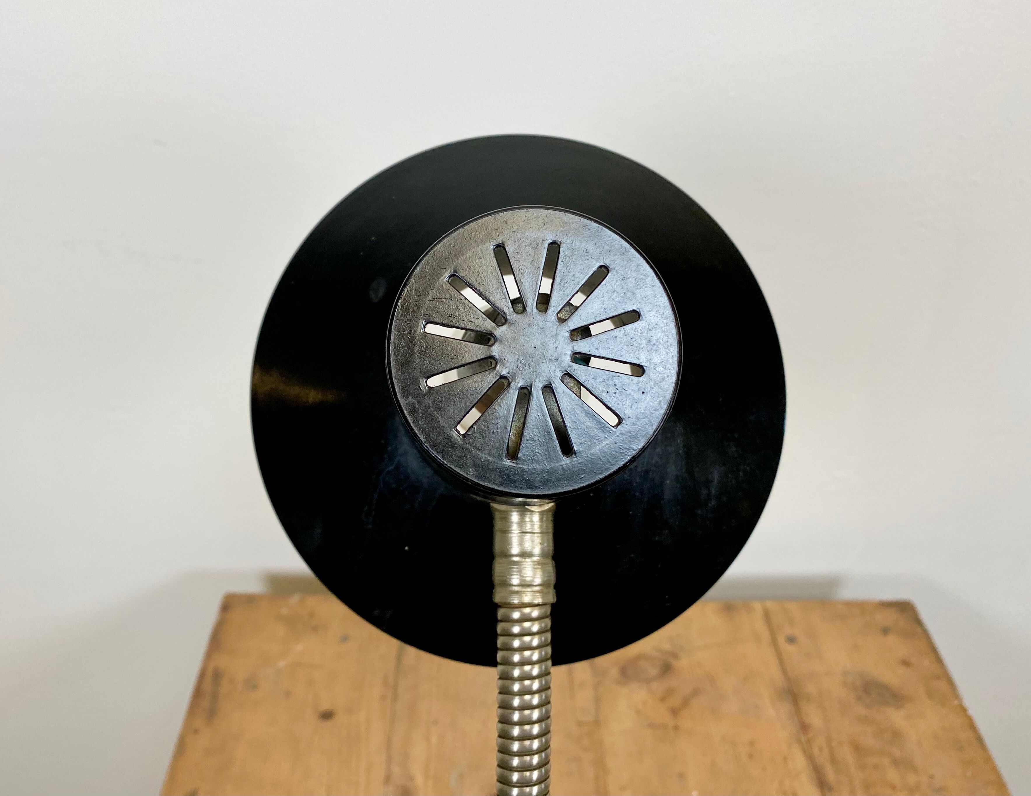 Black bakelite table lamp, 1960s