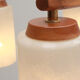 1960s ceiling light walnut opaline glass